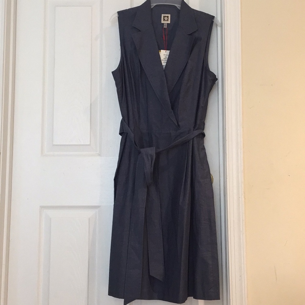 Anne Klein Wrap Dress (belted w/side zipper)